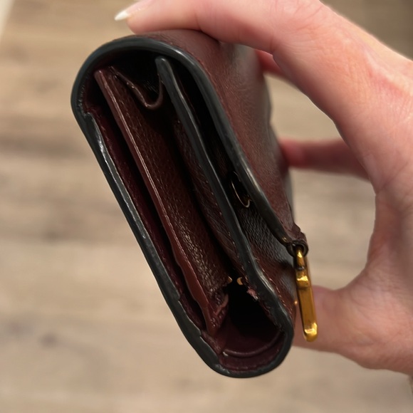 Christian Dior Lotus Saddle Wallet Burgundy | Brown Compact Rare WOC Leather - Picture 5 of 15